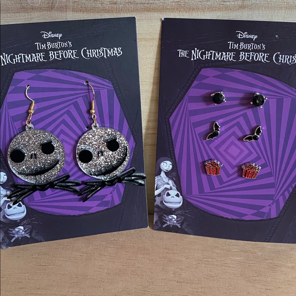 Disney Nightmare Before Christmas Earrings Bundle Halloween studs